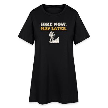 Randonnée maintenant, sieste plus tard - Robe T-shirt Femme - noir - Devant