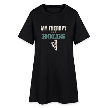 Ma thérapie tient bon - Robe T-shirt Femme - noir - Devant