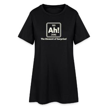 Ah ! Élément de surprise - Robe T-shirt Femme - noir - Devant