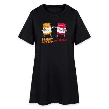 Pâte d’arachide - Robe T-shirt Femme - noir - Devant