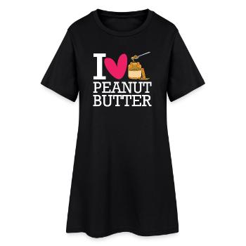 Pâte d’arachide - Robe T-shirt Femme - noir - Devant