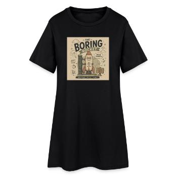 La fusée ennuyée - Robe T-shirt Femme - noir - Devant