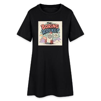 La fusée ennuyée - Robe T-shirt Femme - noir - Devant