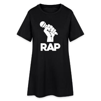 Silhouette du micro rap - Robe T-shirt Femme - noir - Devant