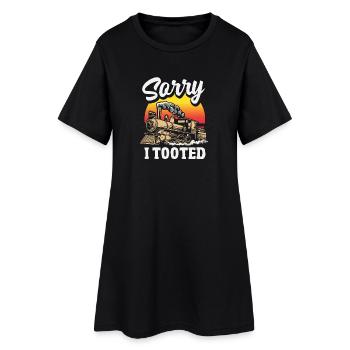 Désolé d’avoir fait une blague drôle sur la locomotive de train - Robe T-shirt Femme - noir - Devant