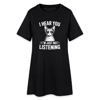 Sphynx Cat Dicts, drôle de cadeau Sphynx Cat - Robe T-shirt Femme - noir - Devant