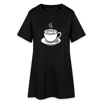 Tasse de café avec cœur pour les connaisseurs - Robe T-shirt Femme - noir - Devant