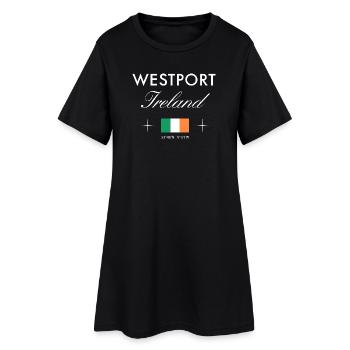 Coordonnées de Westport Irlande Souvenir de voyage - Robe T-shirt Femme - noir - Devant