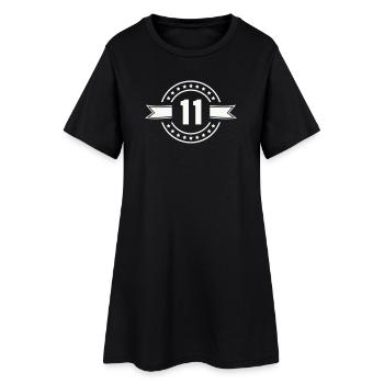 11_zahl - Robe T-shirt Femme - noir - Devant