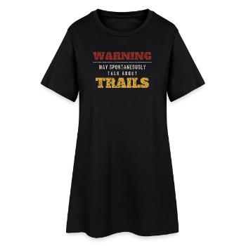Avertissement : Parler des sentiers - Robe T-shirt Femme - noir - Devant