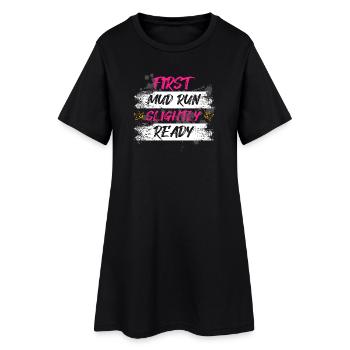 Première course boueuse Schlammlauf Muddy Race - Robe T-shirt Femme - noir - Devant