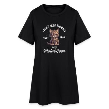 Mignon Maine Coon - Robe T-shirt Femme - noir - Devant