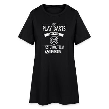 Citation drôle de fléchettes - Robe T-shirt Femme - noir - Devant