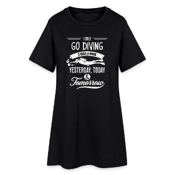 Citation drôle de plongée sous-marine - Robe T-shirt Femme - noir - Devant
