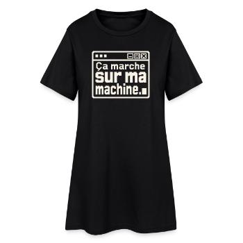 Développeur, ça marche sur ma machine - Robe T-shirt Femme - noir - Devant