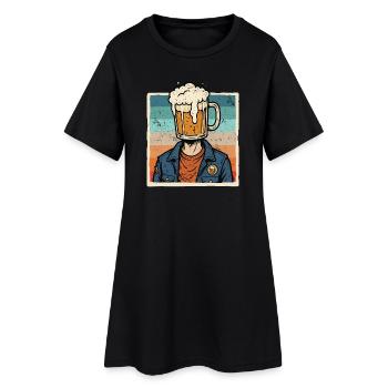 Bière millésime, amateur de bière, amateur de bière, - Robe T-shirt Femme - noir - Devant