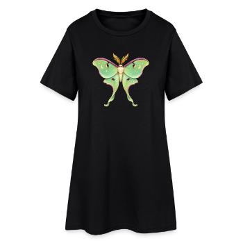 Luna Moth Illustration Céleste Actias luna - Robe T-shirt Femme - noir - Devant