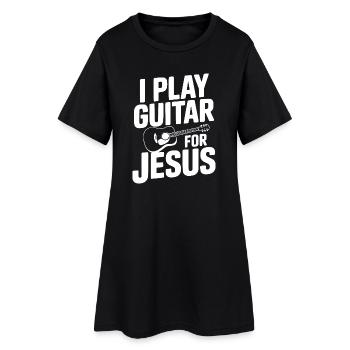 Je joue de la guitare pour Jésus - Robe T-shirt Femme - noir - Devant