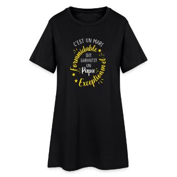 Mari Formidable Papa Exceptionnel Cadeau - Robe T-shirt Femme - noir - Devant