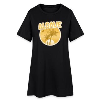 Argivais - Robe T-shirt Femme - noir - Devant