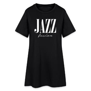 Logo typographique Jazz Fusion - Robe T-shirt Femme - noir - Devant