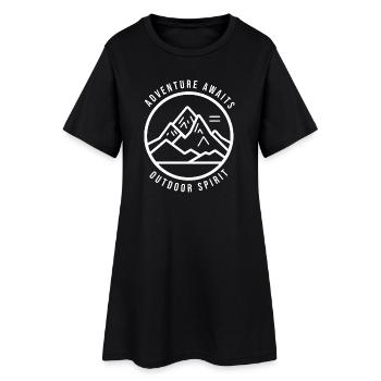 L’aventure attend White Outdoor - Robe T-shirt Femme - noir - Devant