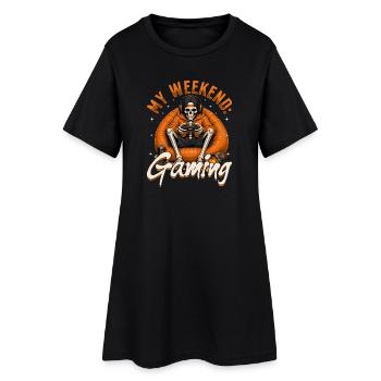 Jeu de Skeleton Gaming Halloween - Robe T-shirt Femme - noir - Devant