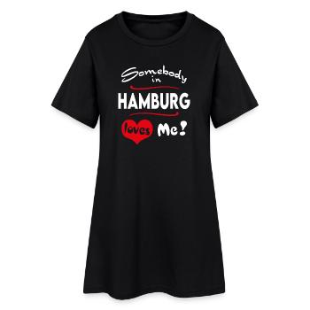 Hamburg Stadt Ville Ville Ville Urbaine de T-shirts Heimatliebe - Robe T-shirt Femme - noir - Devant