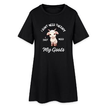 Thérapie de la ferme de chèvres - Robe T-shirt Femme - noir - Devant