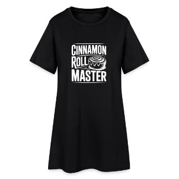 Maître des roulés à la cannelle - Robe T-shirt Femme - noir - Devant
