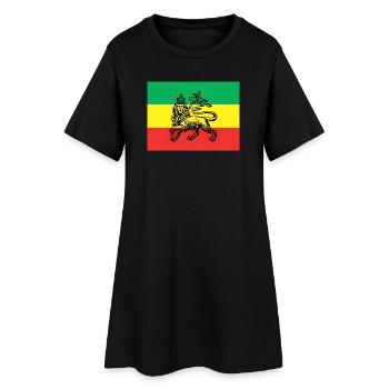 Haile Selassie I Jah Rastafari Rasta Reggae Racines - Robe T-shirt Femme - noir - Devant