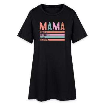 Maman Forte Protectrice Aimée - Robe T-shirt Femme - noir - Devant