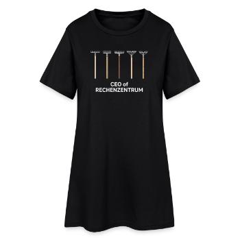CEO of Rechenzentrum Gartenoutfit Gartenarbeit - Frauen T-Shirt-Kleid - Schwarz - Vorne
