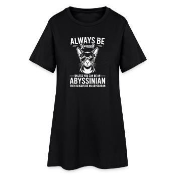 Paroles du chat abyssin cadeau du chat abyssin - Robe T-shirt Femme - noir - Devant