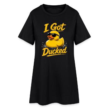 Je me suis fait éviter - lunettes de soleil canard - Robe T-shirt Femme - noir - Devant