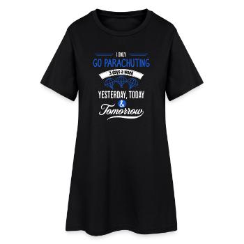 Citation drôle sur le parachutisme - Robe T-shirt Femme - noir - Devant