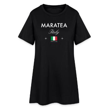 Souvenir de voyage des coordonnées Maratea Italy - Robe T-shirt Femme - noir - Devant