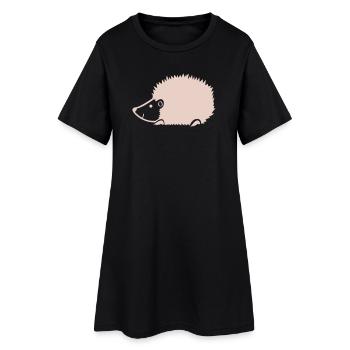 Silhouette de hérisson câlin - Robe T-shirt Femme - noir - Devant