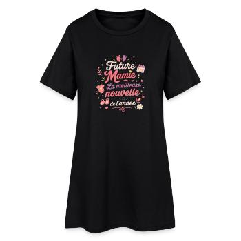 Future Mamie La Meilleure Nouvelle De L'Année  - Robe T-shirt Femme - noir - Devant