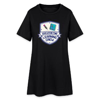 Temps d’éducation | Chemise de l’équipe d’apprentissage - Robe T-shirt Femme - noir - Devant