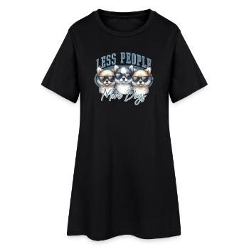 Dicton de chien - Robe T-shirt Femme - noir - Devant