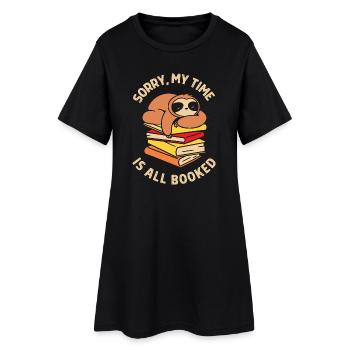 Désolé, mon temps est complet - Robe T-shirt Femme - noir - Devant