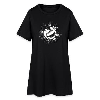 Icône de volleyball Logo Symbole Illustration Explosion - Robe T-shirt Femme - noir - Devant