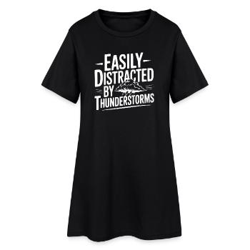 Facilement distrait par les orages - Robe T-shirt Femme - noir - Devant