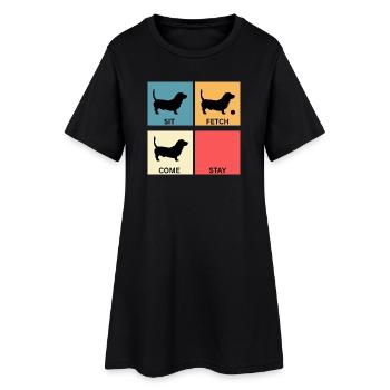 Basset Hound Dog Lover Cadeau pour la Maman du Chien - Robe T-shirt Femme - noir - Devant