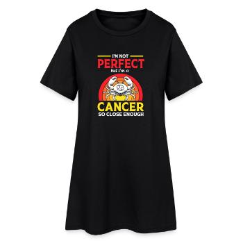 Signe du zodiaque Cancer - Robe T-shirt Femme - noir - Devant