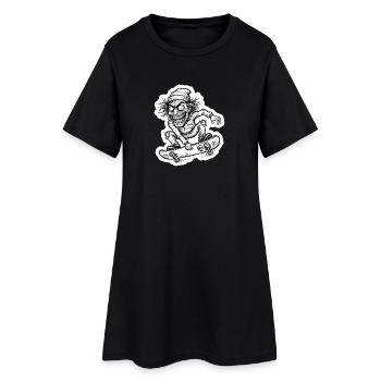 Croquis de skateur fou - Art urbain - Robe T-shirt Femme - noir - Devant