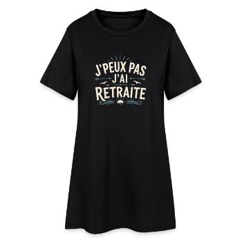 J peux pas j ai retraite - Robe T-shirt Femme - noir - Devant