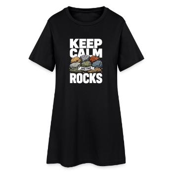 Géologie de conception du collecteur de pierres et recherche de pierres - Robe T-shirt Femme - noir - Devant