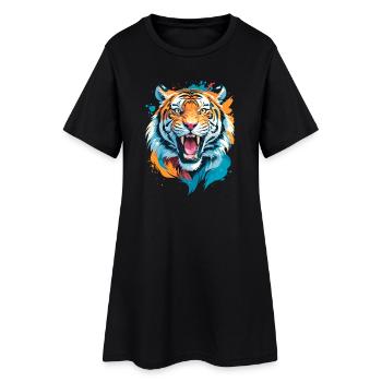 Tigre - Robe T-shirt Femme - noir - Devant